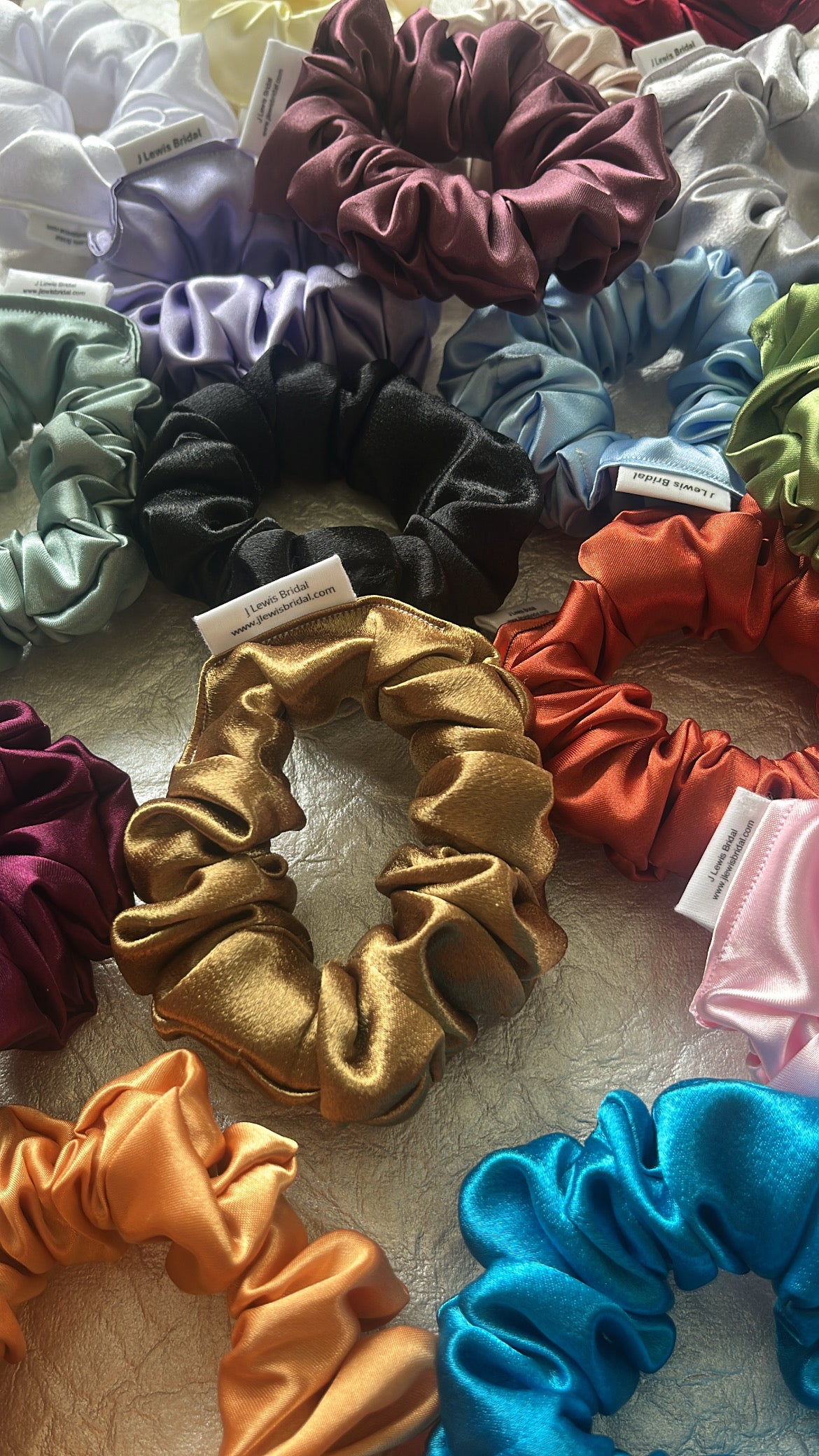 Satin Scrunchies in Various Colors