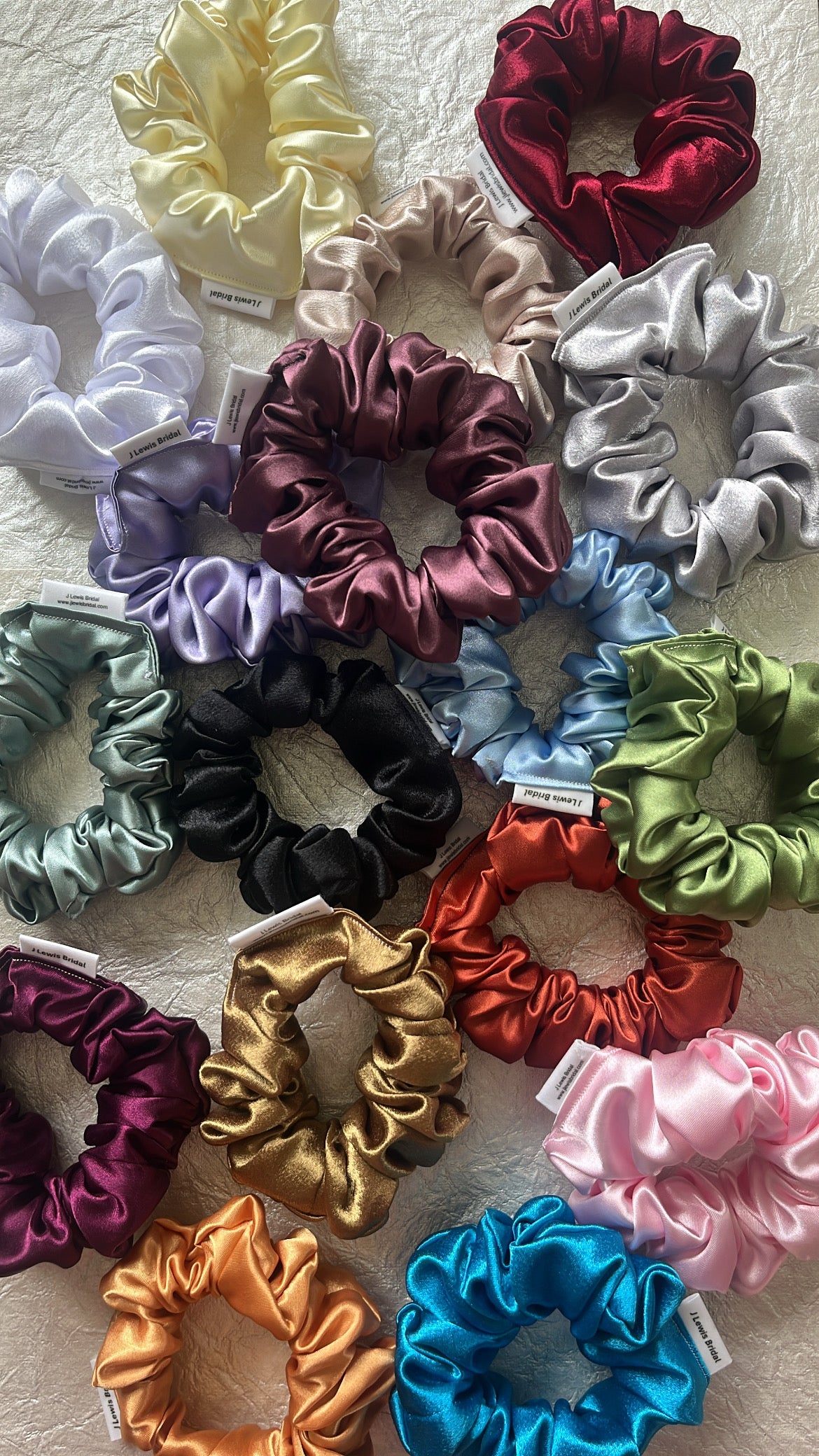 Satin Scrunchies in Various Colors