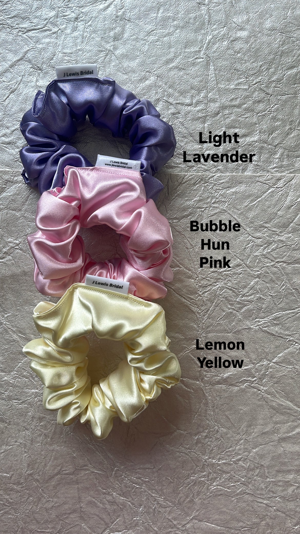 Satin Scrunchies in Various Colors