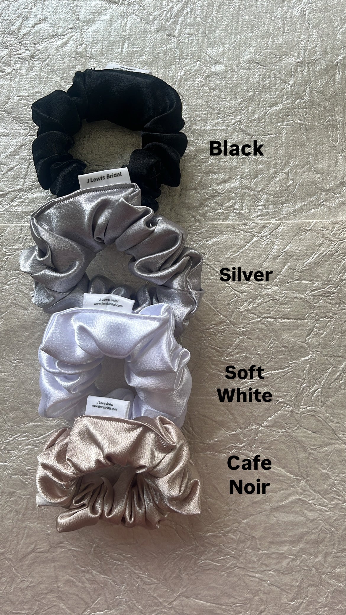 Satin Scrunchies in Various Colors
