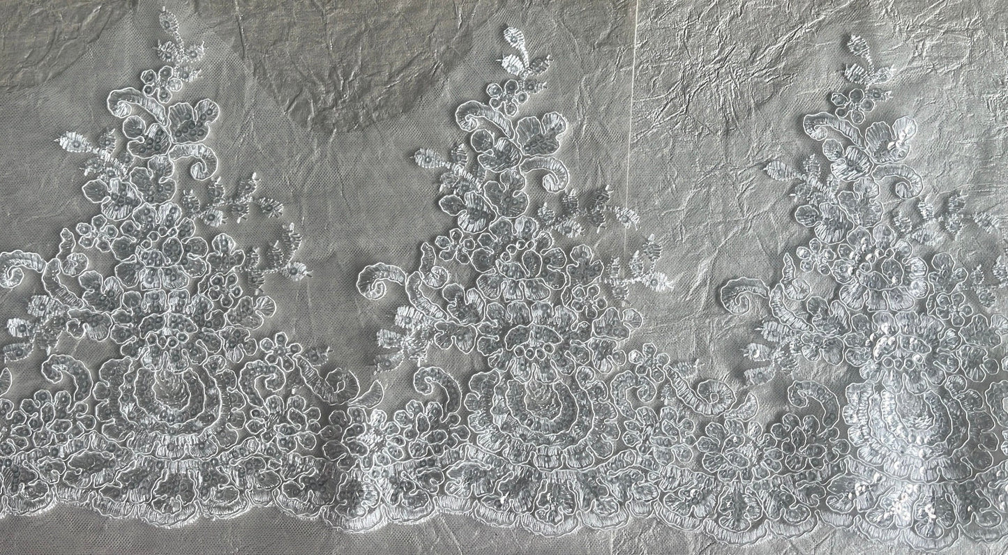 White Ornate Lace Trim